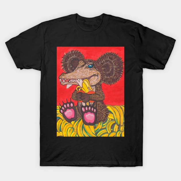 Cheburashka bear Child of Gena and Cheburashka T-Shirt by deadblackpony